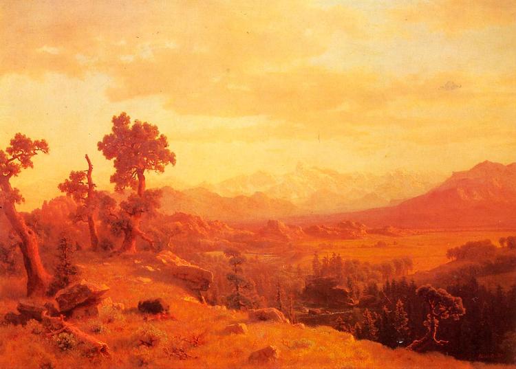 Albert Bierstadt Oil Painting Wind River Country